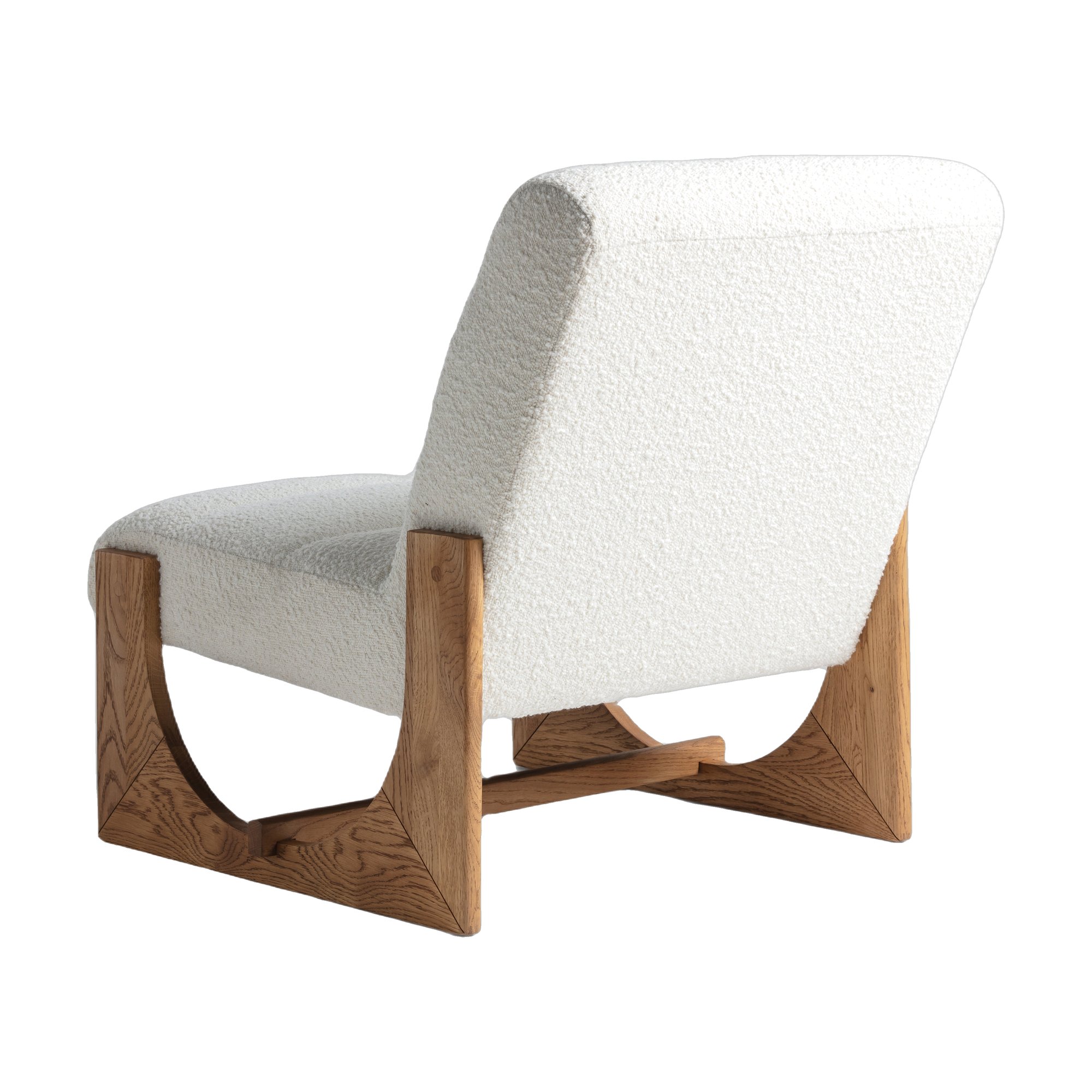Arch Lounge Chair with Natural Oak Frame and Olana Off White Fabric - image 3