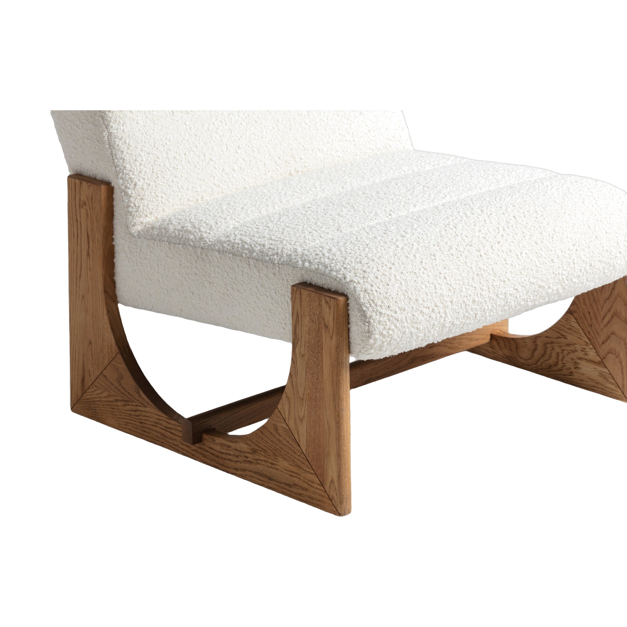 Arch Lounge Chair with Natural Oak Frame and Olana Off White Fabric - image 4