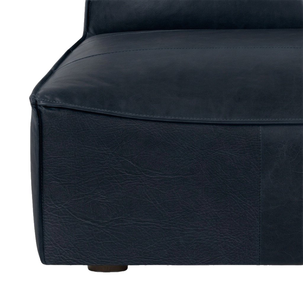 Crest Lounge Chair with Oxford Blue Leather - image 4