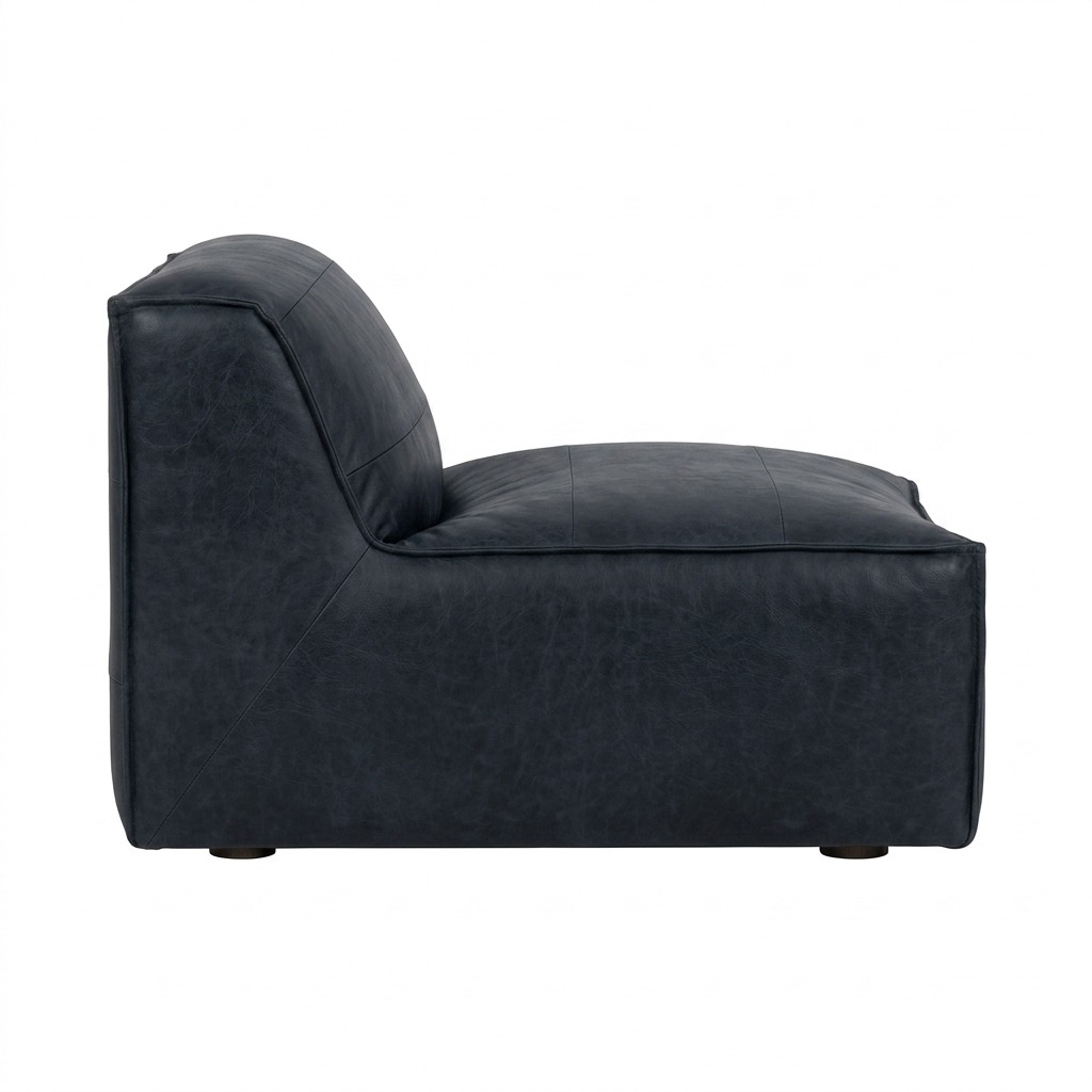 Crest Lounge Chair with Oxford Blue Leather - image 8