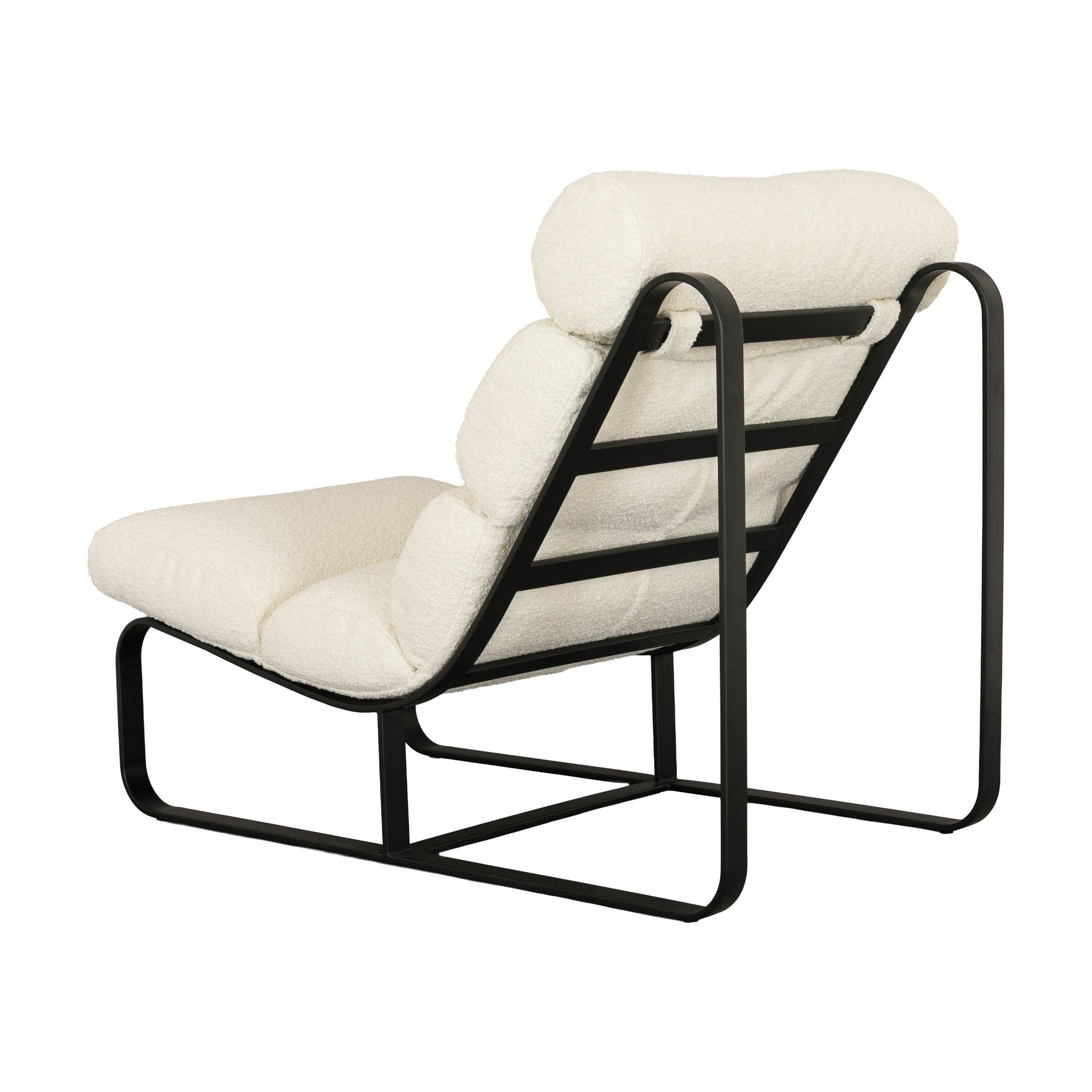 Sillón Fergus con Estructura de Acero Negro y Tela Boucle Cream - image 2