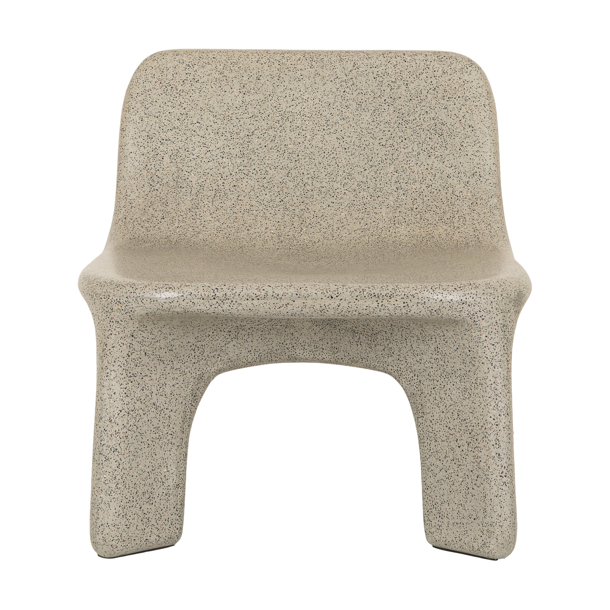 Sillón Hamish con Estructura de Terrazo Gris con Partículas Blancas y Negras - image 2
