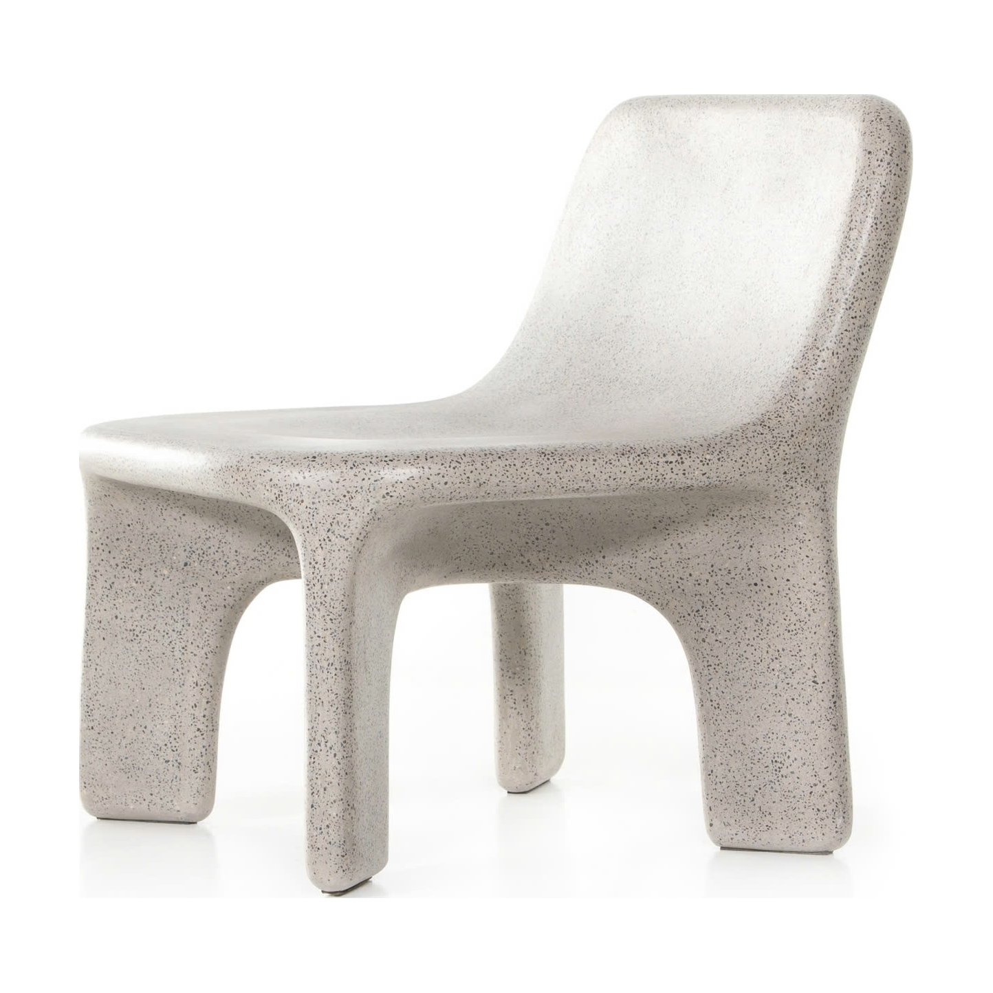 Sillón Hamish con Estructura de Terrazo Gris con Partículas Blancas y Negras - image 3