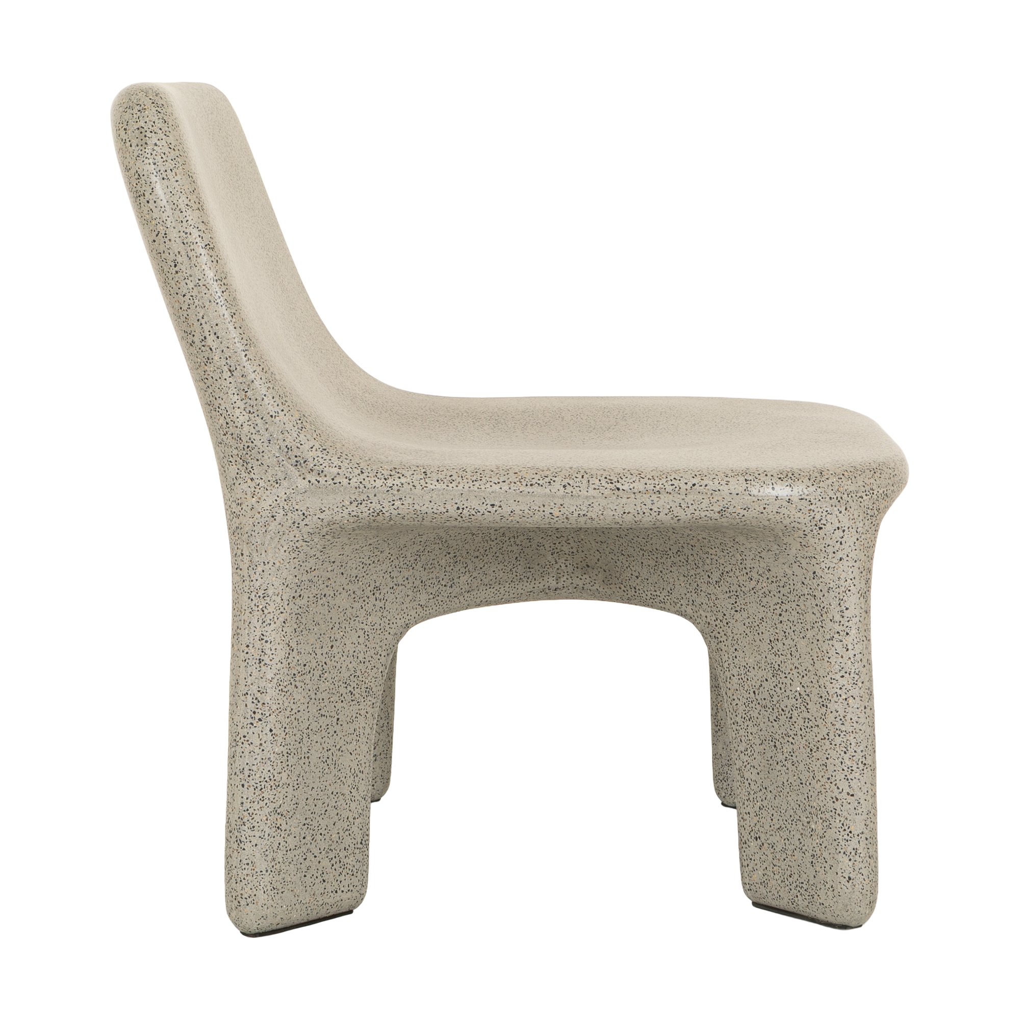 Sillón Hamish con Estructura de Terrazo Gris con Partículas Blancas y Negras - image 4