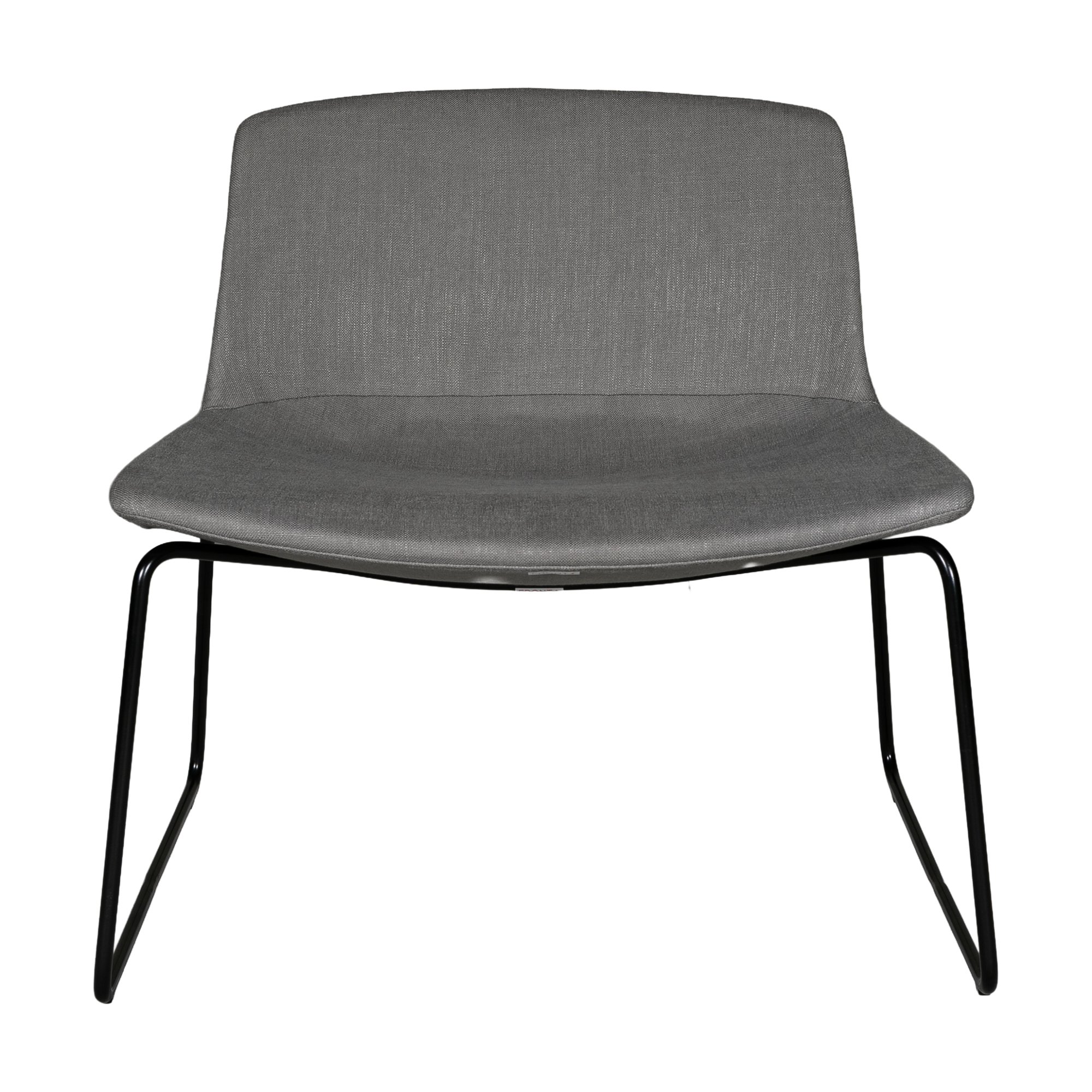 Lip Lounge Chair with Black Steel Frame and Diego Steel Fabric - image 2