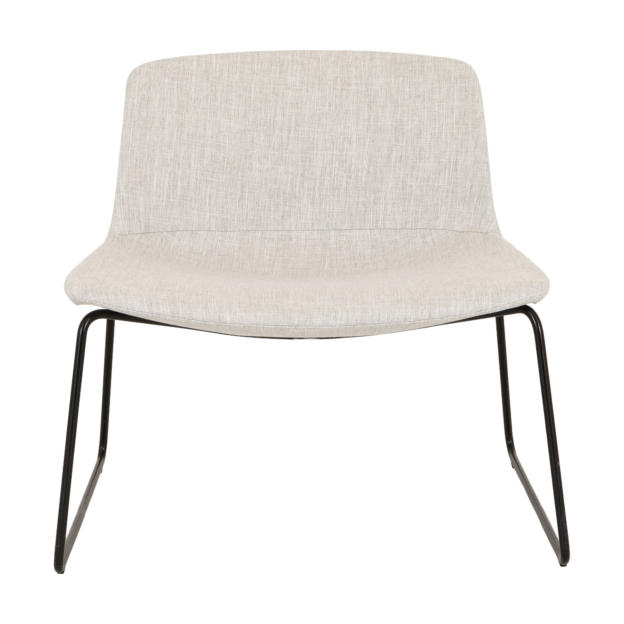 Lip Lounge Chair with Black Steel Frame and Diego Kit Fabric - image 2