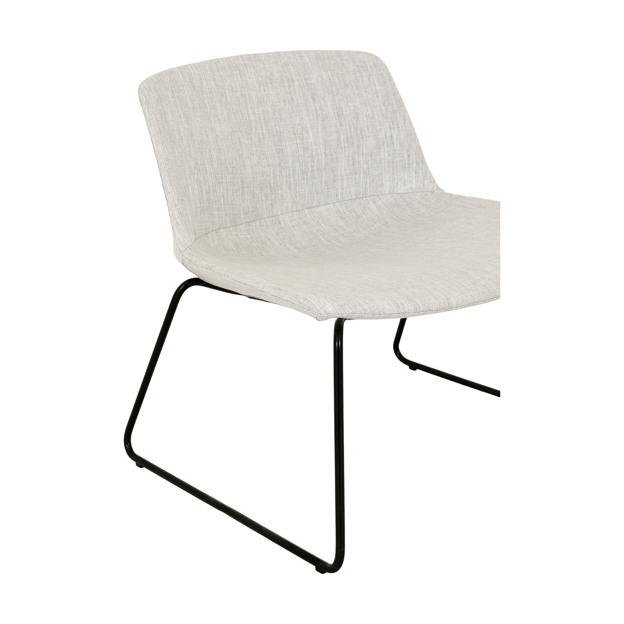 Lip Lounge Chair with Black Steel Frame and Diego Kit Fabric - image 3