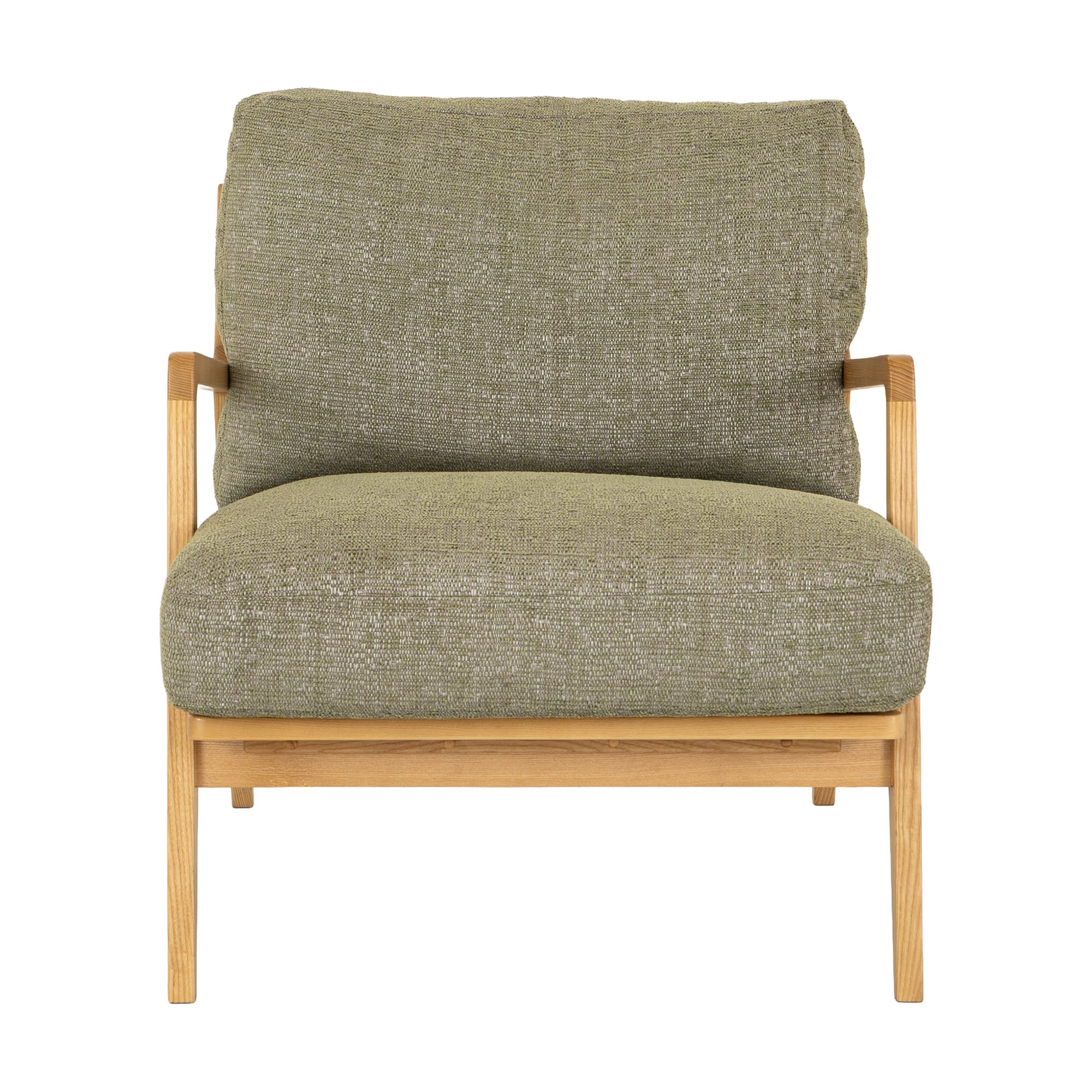 Lucas Lounge Chair with Natural Ash Frame and Forza Sage Fabric - image 2