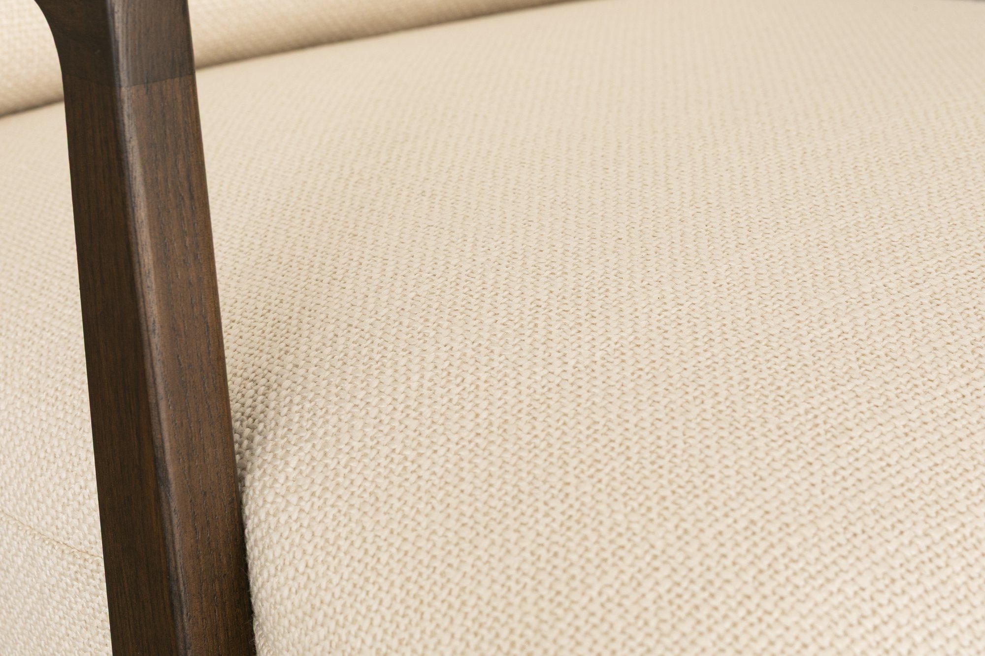 Lucas Lounge Chair with Walnut-Stained Ash Frame and Bermuda Ivory Fabric - image 3