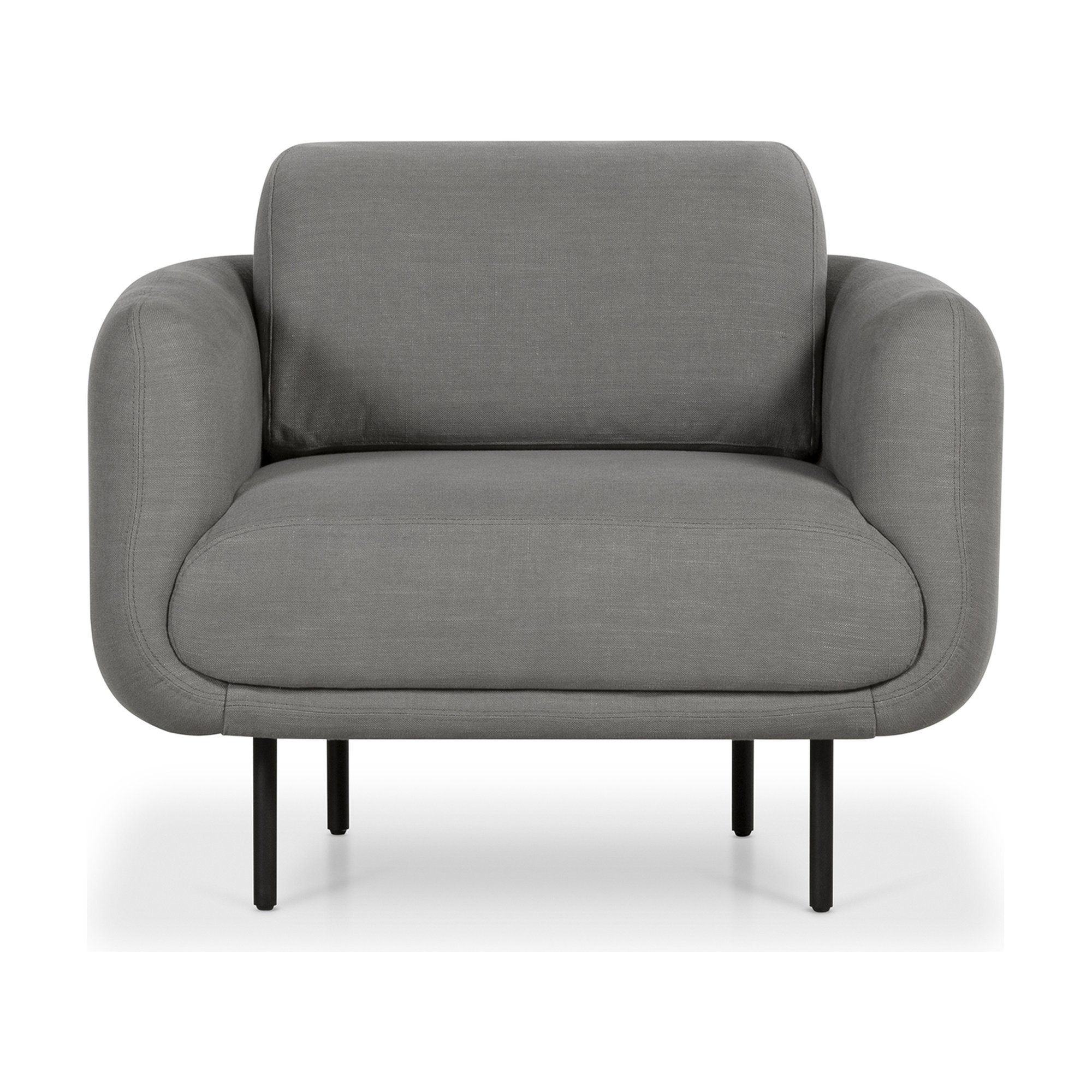 Miro 1 Seater Sofa with Diego Steel Fabric - image 2