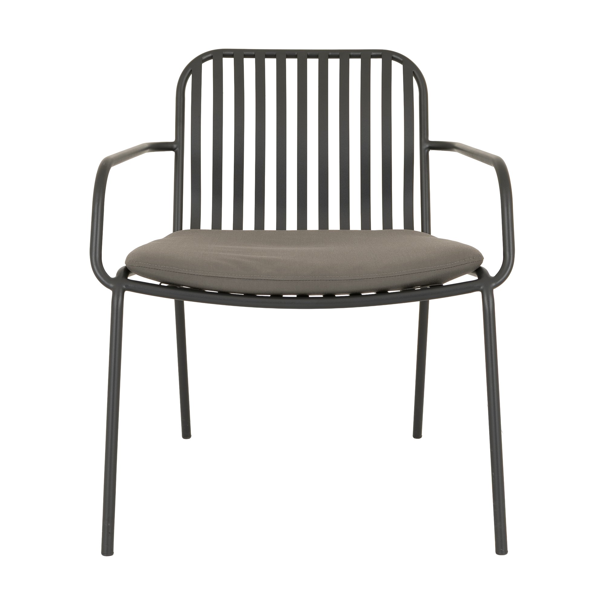Sillón Petrol con Estructura de Acero Negro y Tela Solara Charcoal - image 2