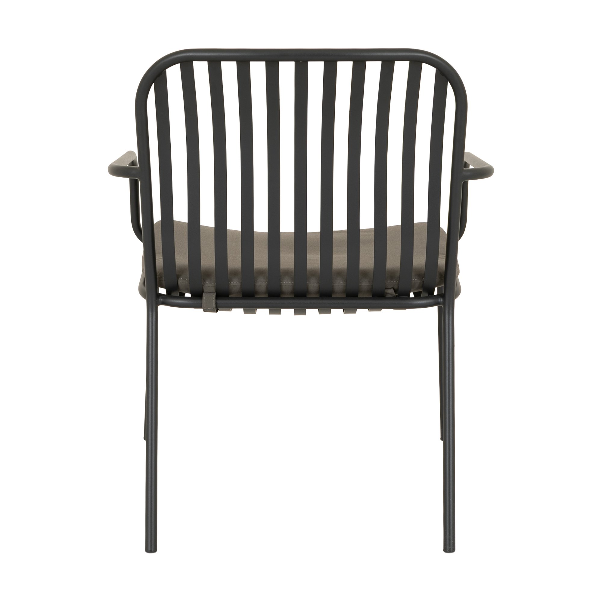 Sillón Petrol con Estructura de Acero Negro y Tela Solara Charcoal - image 4