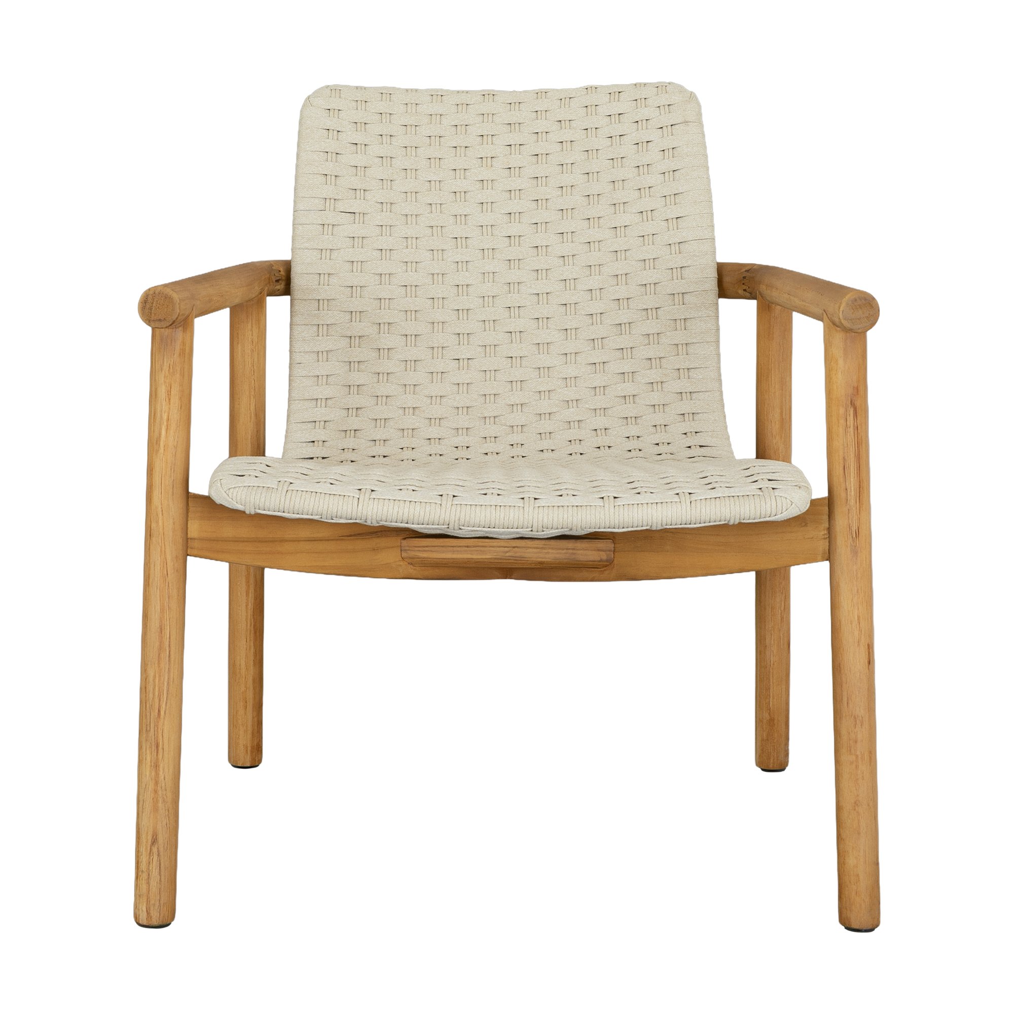 Picasso Lounge Chair with Teak Frame and Beige Flat Weaving - image 2