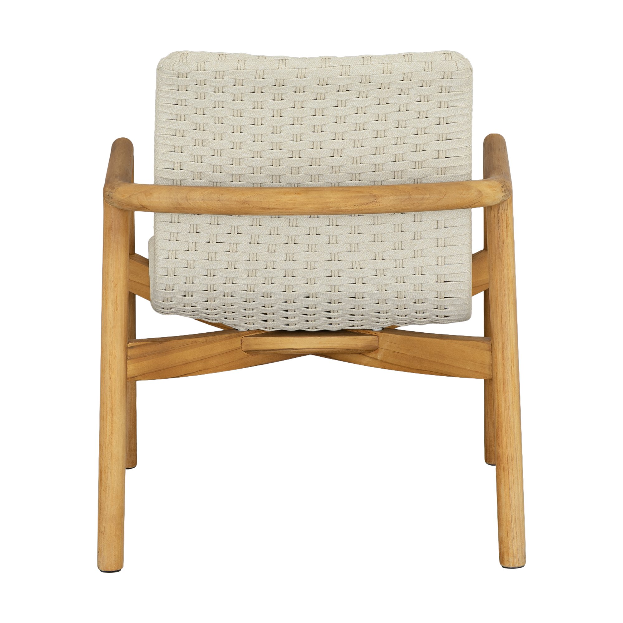 Picasso Lounge Chair with Teak Frame and Beige Flat Weaving - image 3