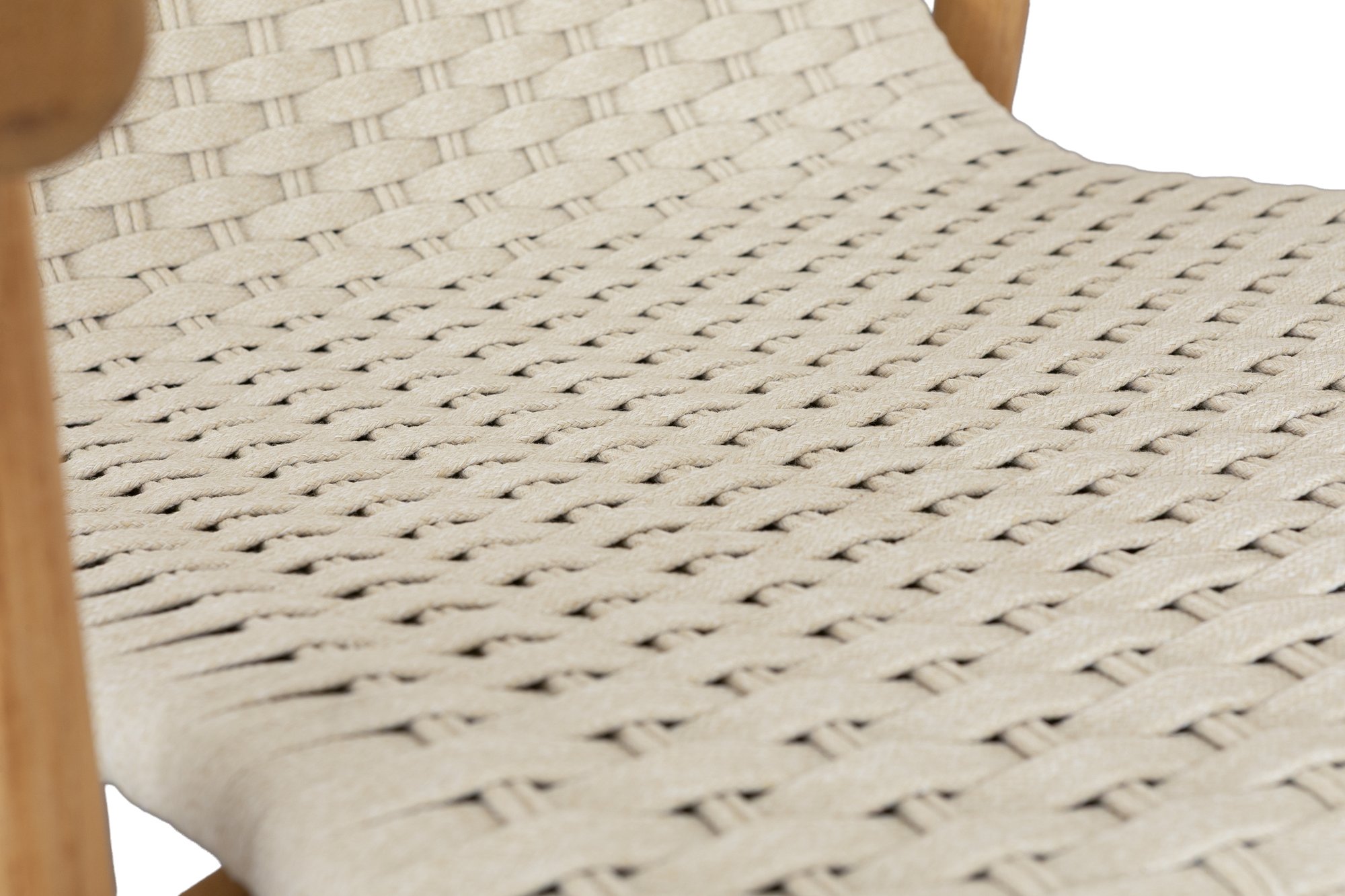 Picasso Lounge Chair with Teak Frame and Beige Flat Weaving - image 5