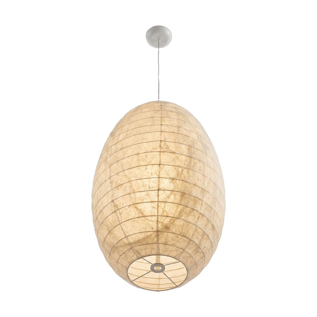 Lámpara Colgante Ovo en Seda de Morera Natural, 50cm de diámetro - image 2