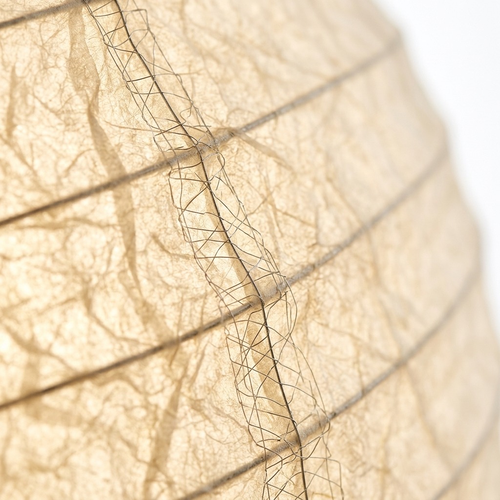 Lámpara Colgante Sfera en Seda de Morera Natural, 30cm de diámetro - image 3
