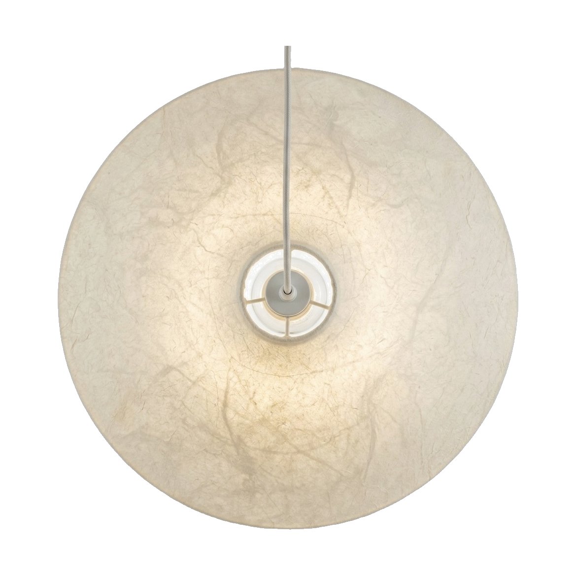 Lámpara Colgante Ovni en Seda de Morera Natural, 65cm de diámetro - image 4