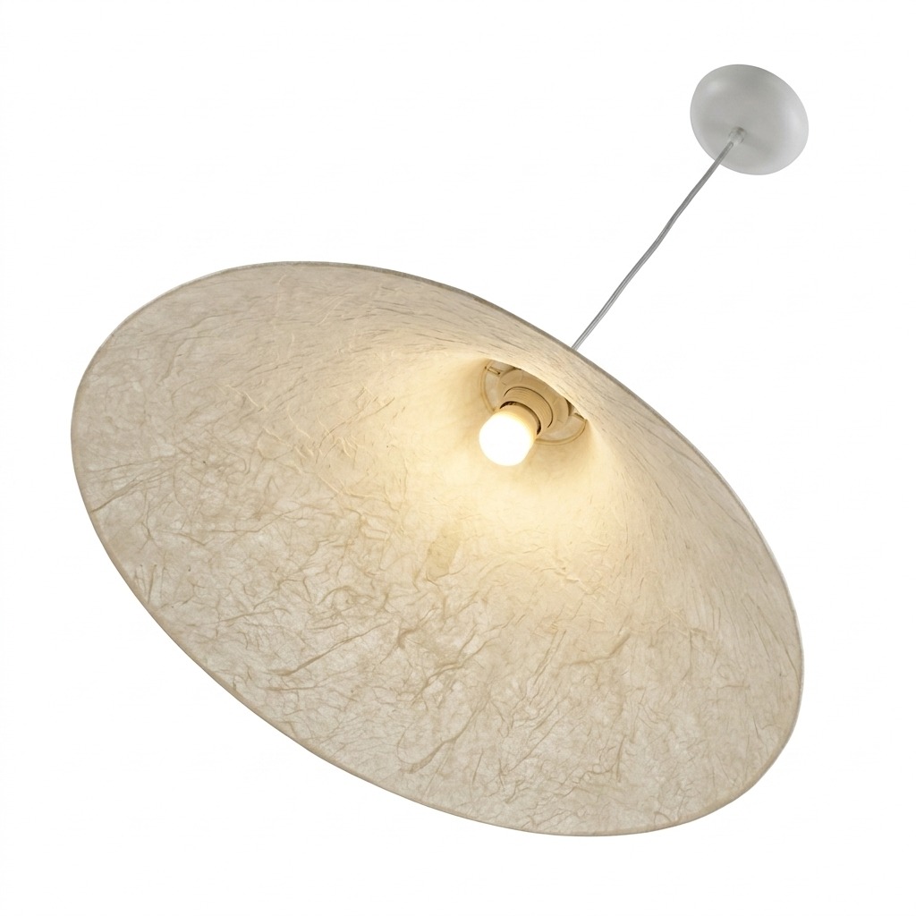 Lámpara Colgante Ovni en Seda de Morera Natural, 90cm de diámetro - image 2
