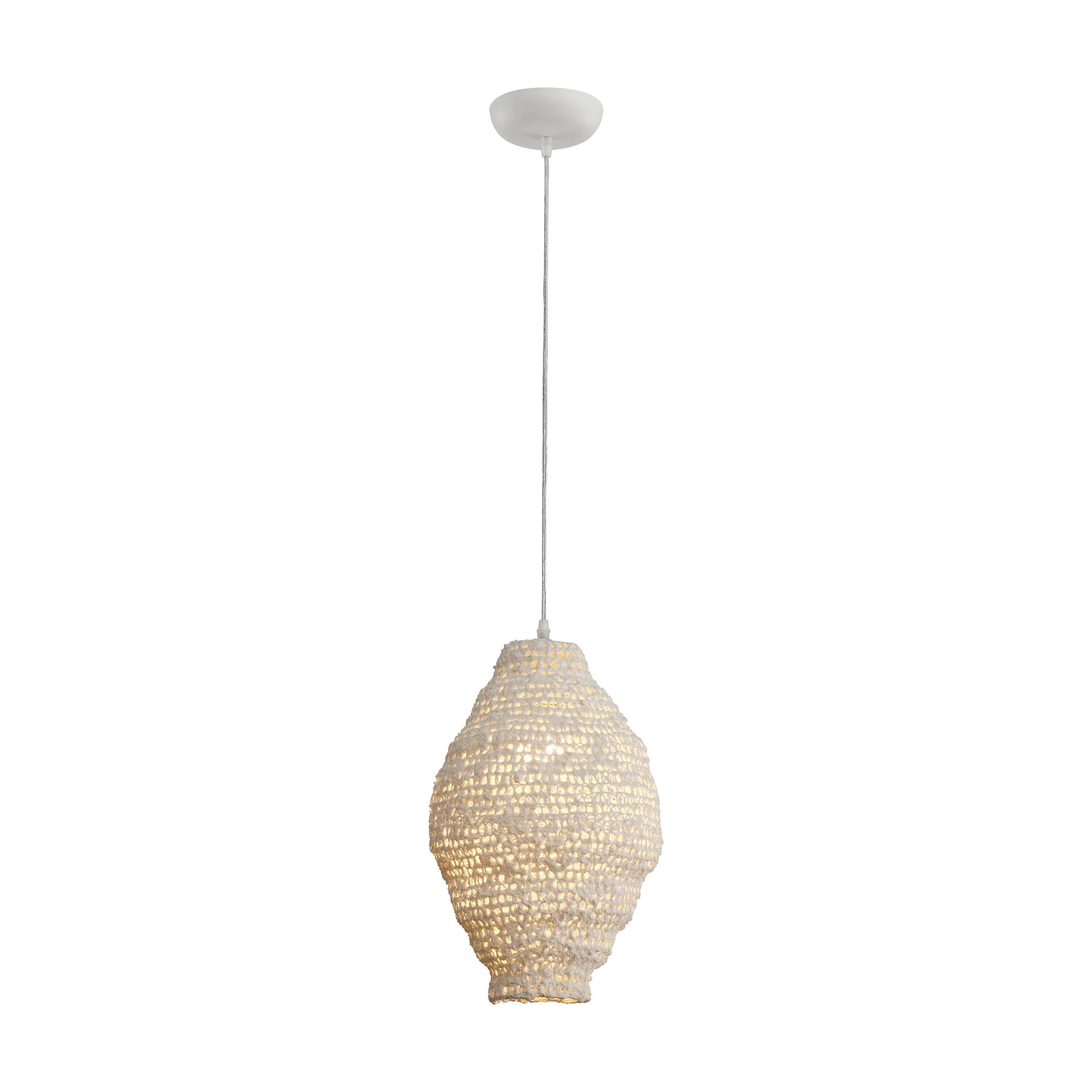 Sirok Hanging Lamp in White Paper, 25cm - image 1