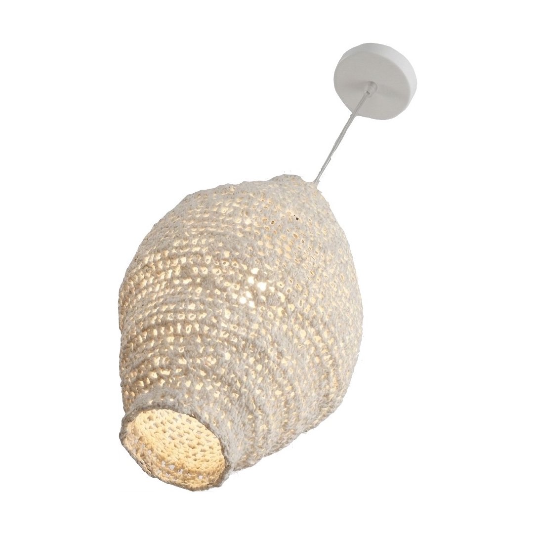 Sirok Hanging Lamp in White Paper, 25cm - image 2