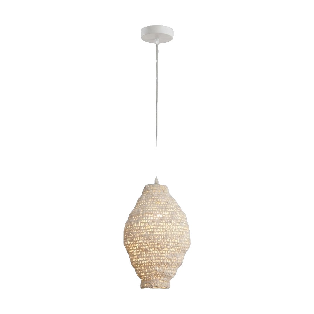 Sirok Hanging Lamp in White Paper, 25cm - image 3