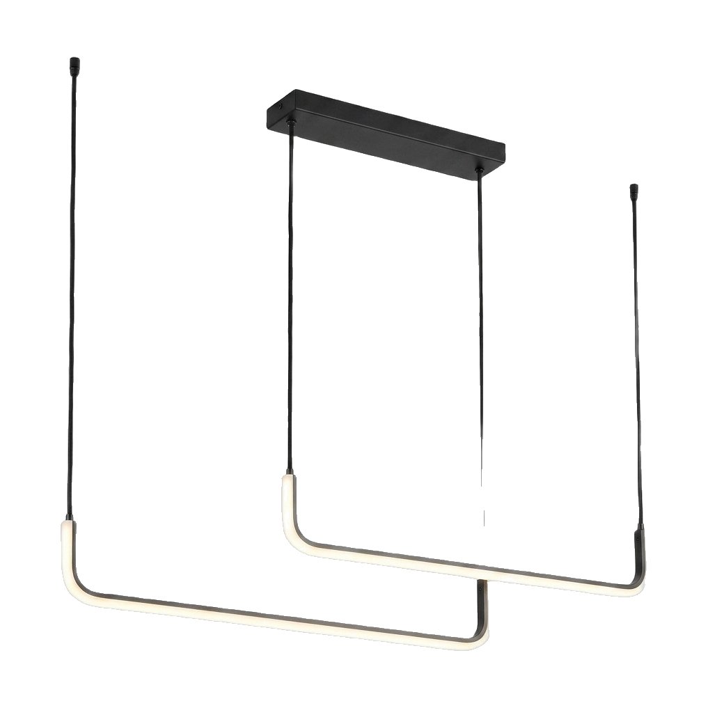 Stilo Doble Hanging Lamp in Black Aluminium - image 1