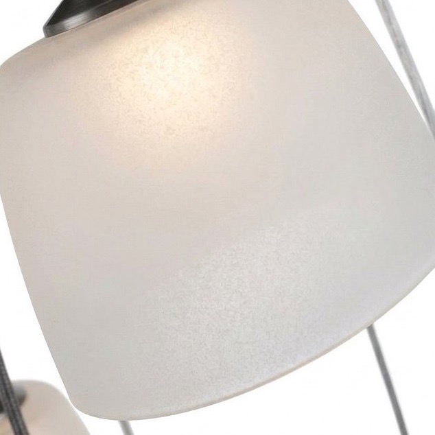 Lámpara Colgante Vertigo 5 en Vidrio Esmerilado Blanco con Estructura de Aluminio Gris - image 2