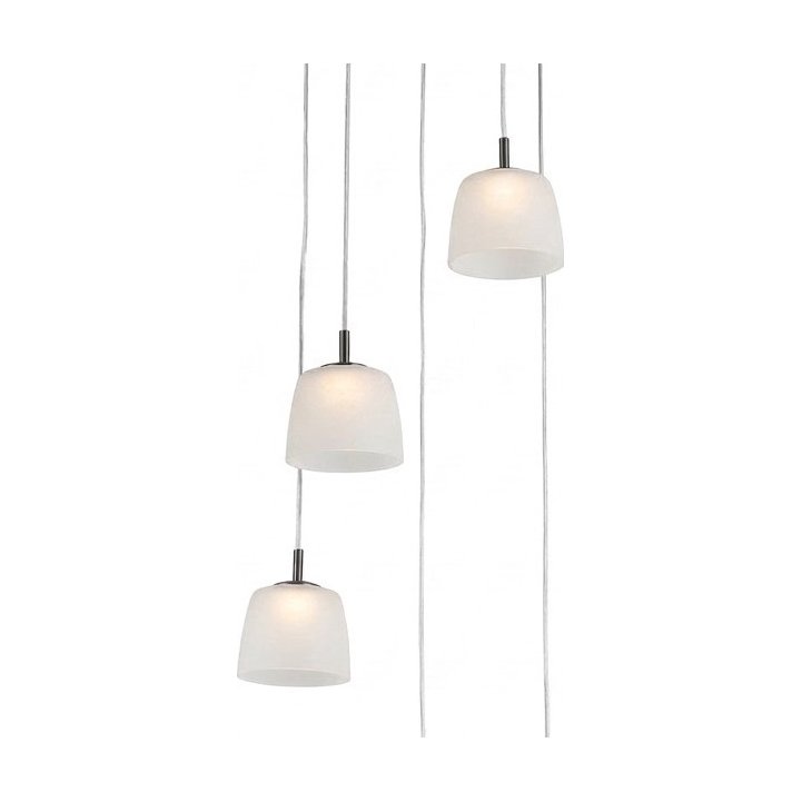 Lámpara Colgante Vertigo 5 en Vidrio Esmerilado Blanco con Estructura de Aluminio Gris - image 3
