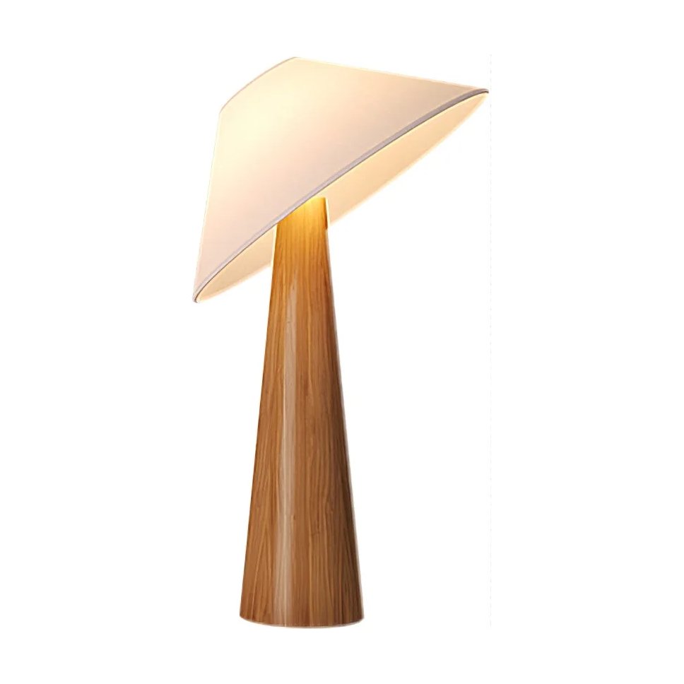 Lámpara de Mesa Rizo con Base de Fresno y Pantalla de Lino Natural - image 1