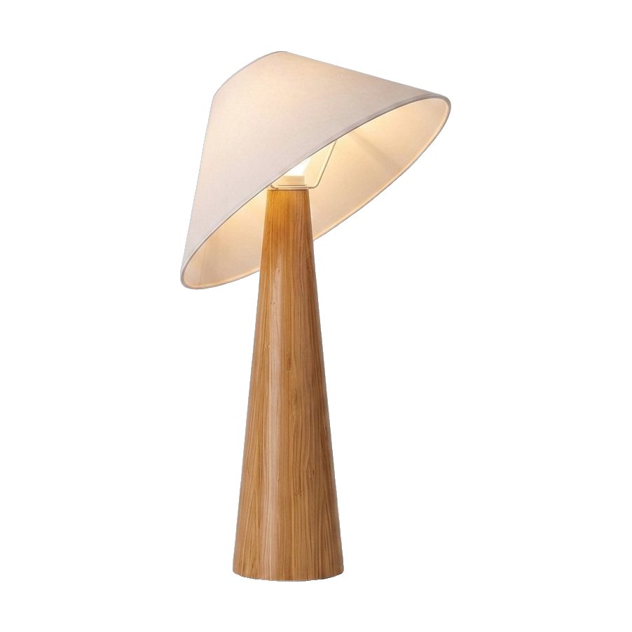 Lámpara de Mesa Rizo con Base de Fresno y Pantalla de Lino Natural - image 2