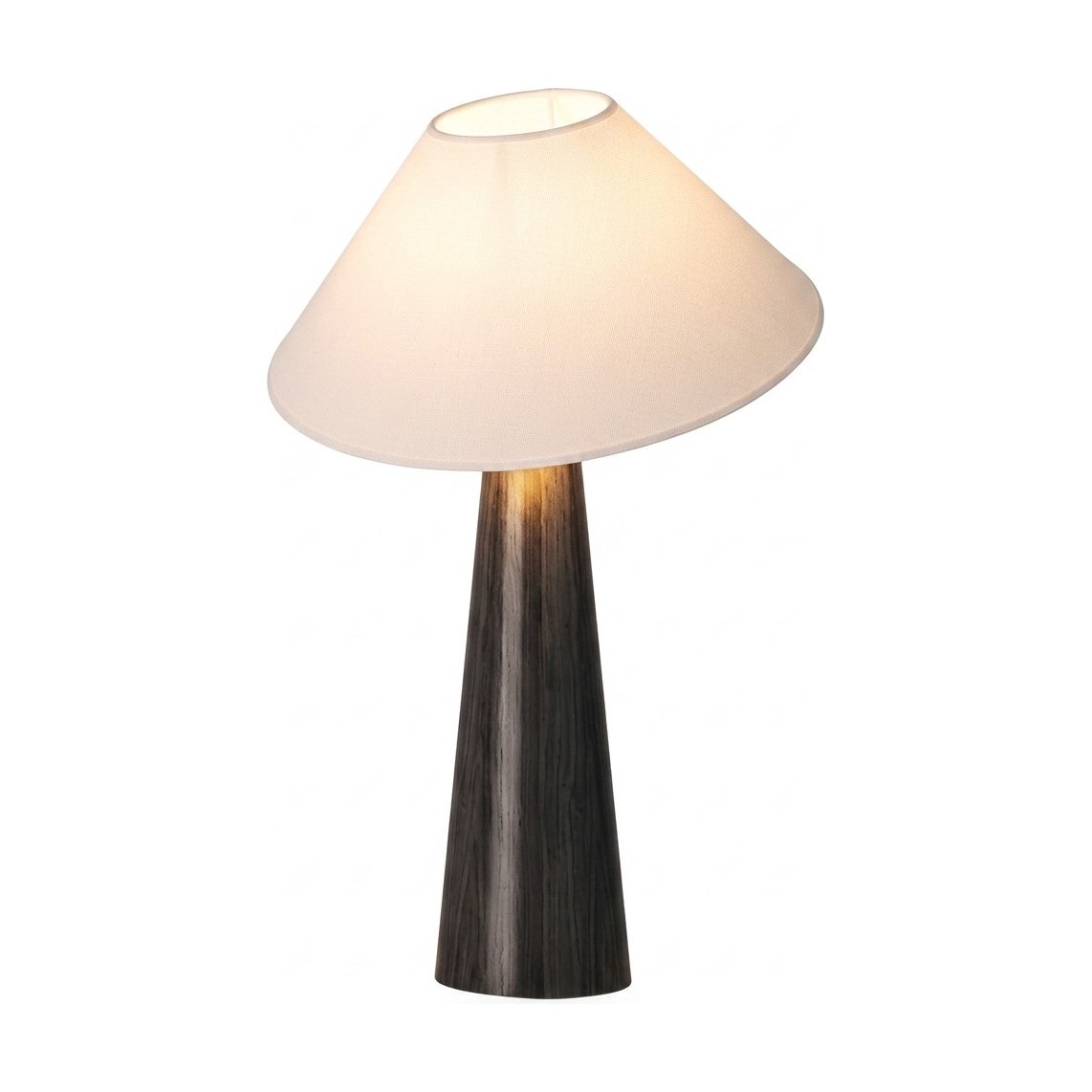 Rizo Table Lamp with Walnut-Stained Ash Wood Base and Natural Linen Shade - image 3