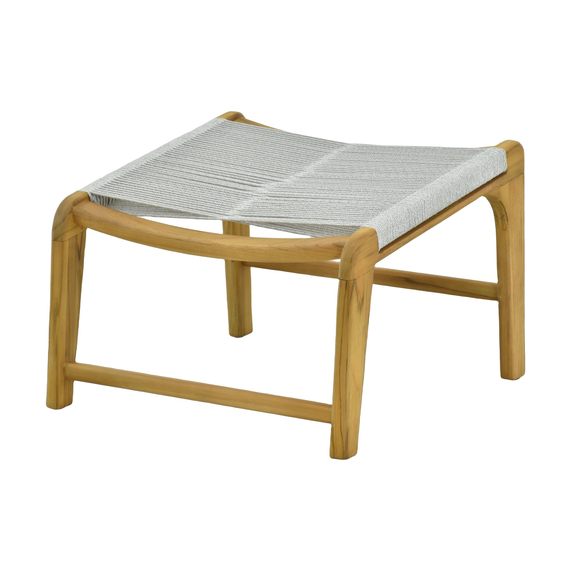 Sillón Liana con Estructura de Teca y Tejido Gris Claro - image 3