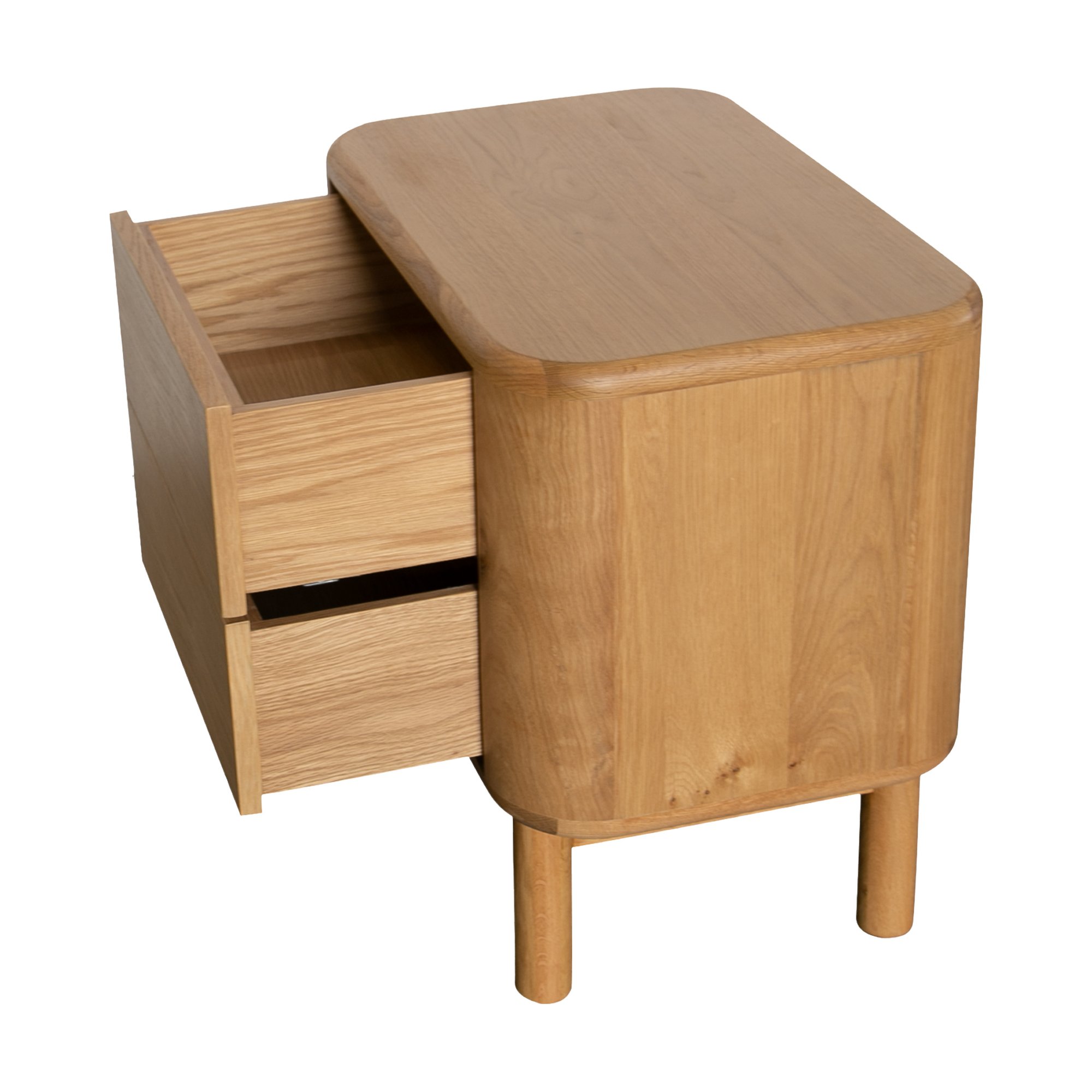 Froda Bedside Cabinet in Natural Oak Veneer - image 4
