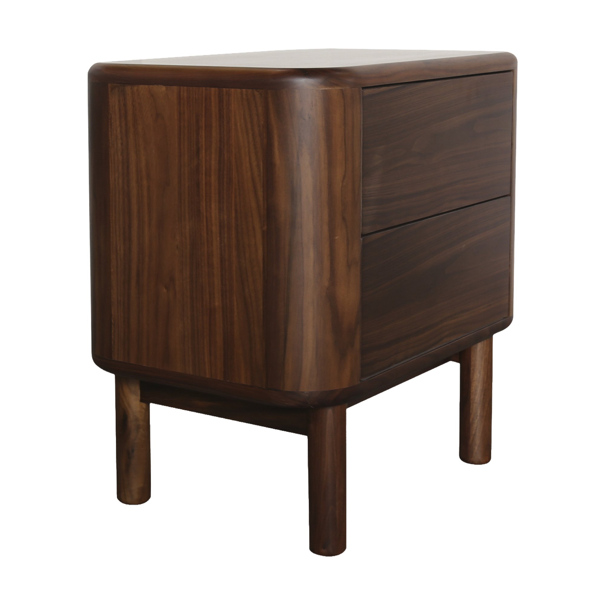 Froda Bedside Cabinet with Natural Walnut Frame and Natural Walnut Veneer Body - image 2