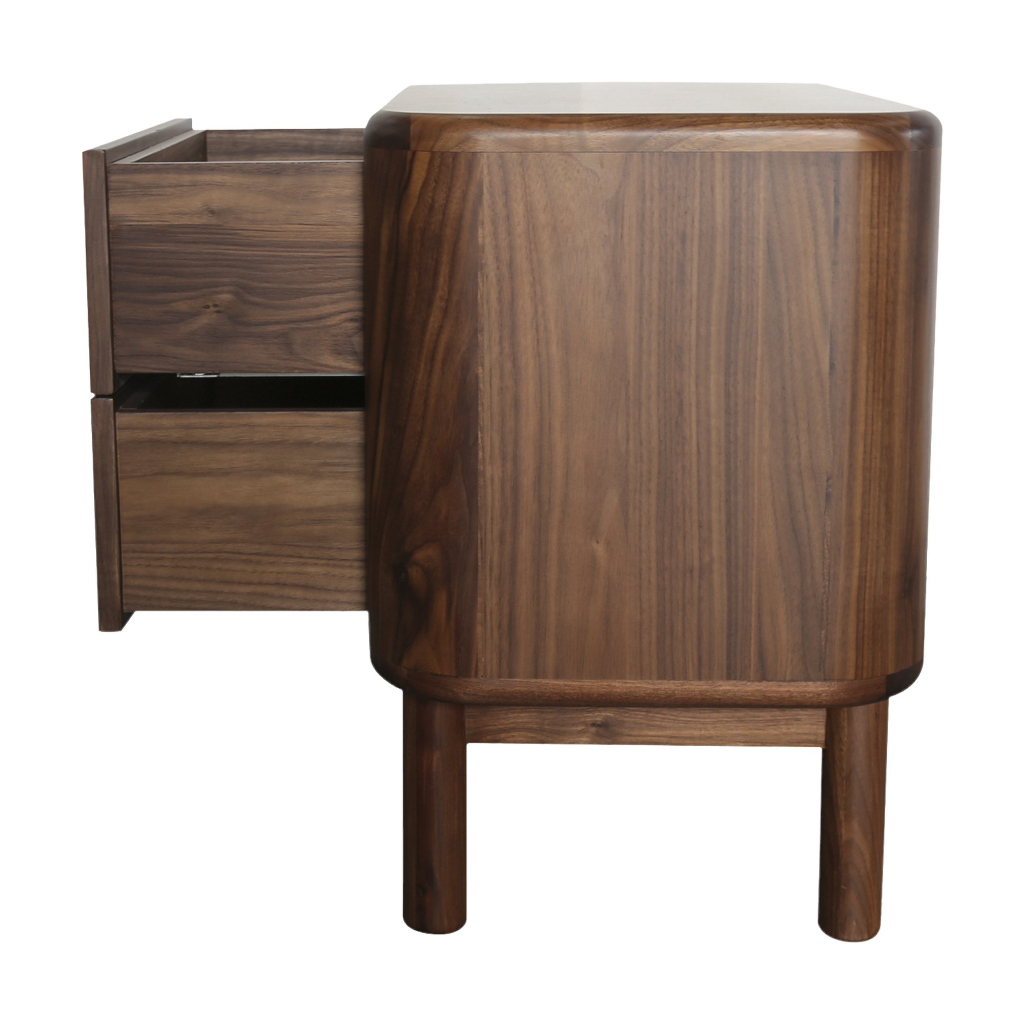 Froda Bedside Cabinet with Natural Walnut Frame and Natural Walnut Veneer Body - image 4