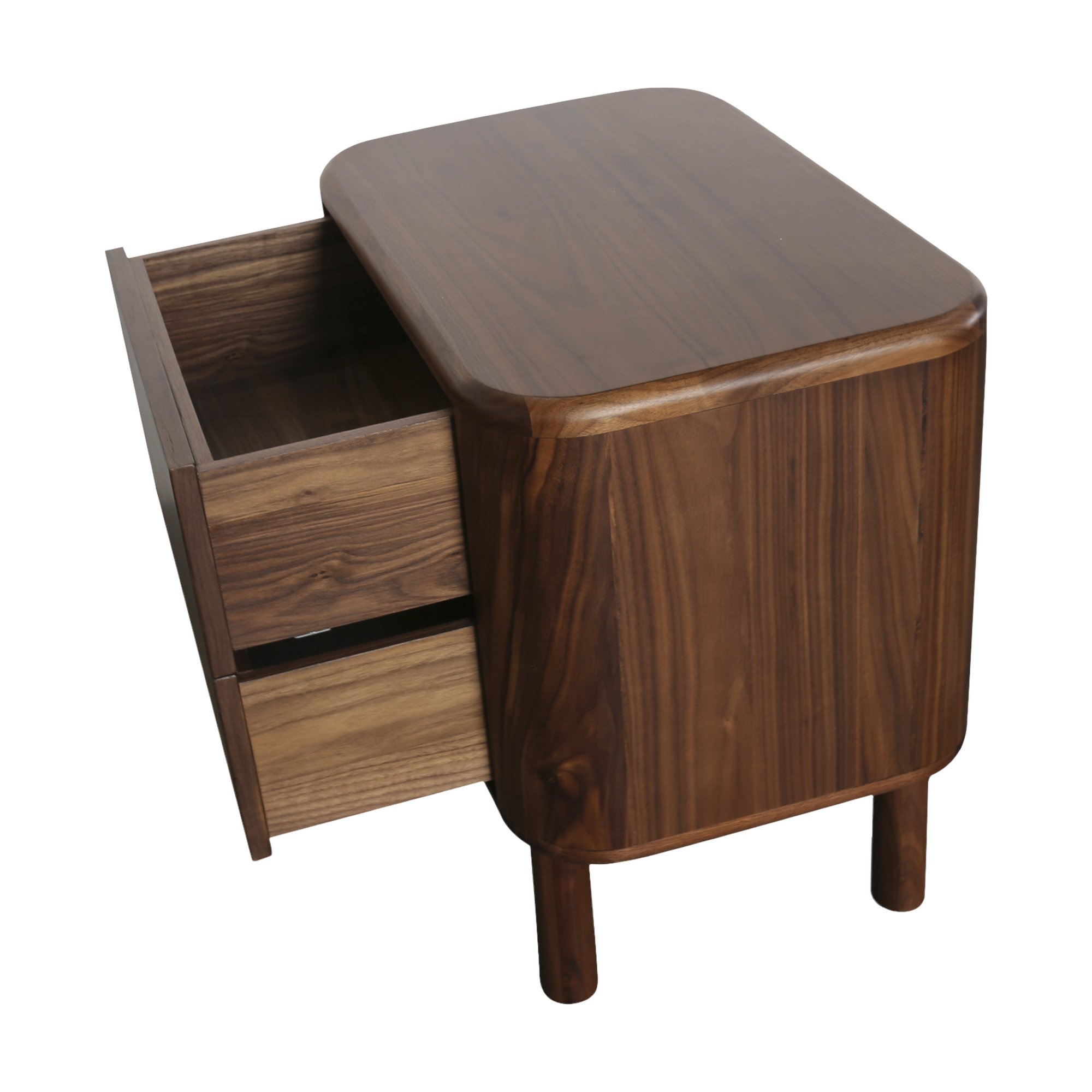 Froda Bedside Cabinet with Natural Walnut Frame and Natural Walnut Veneer Body - image 5