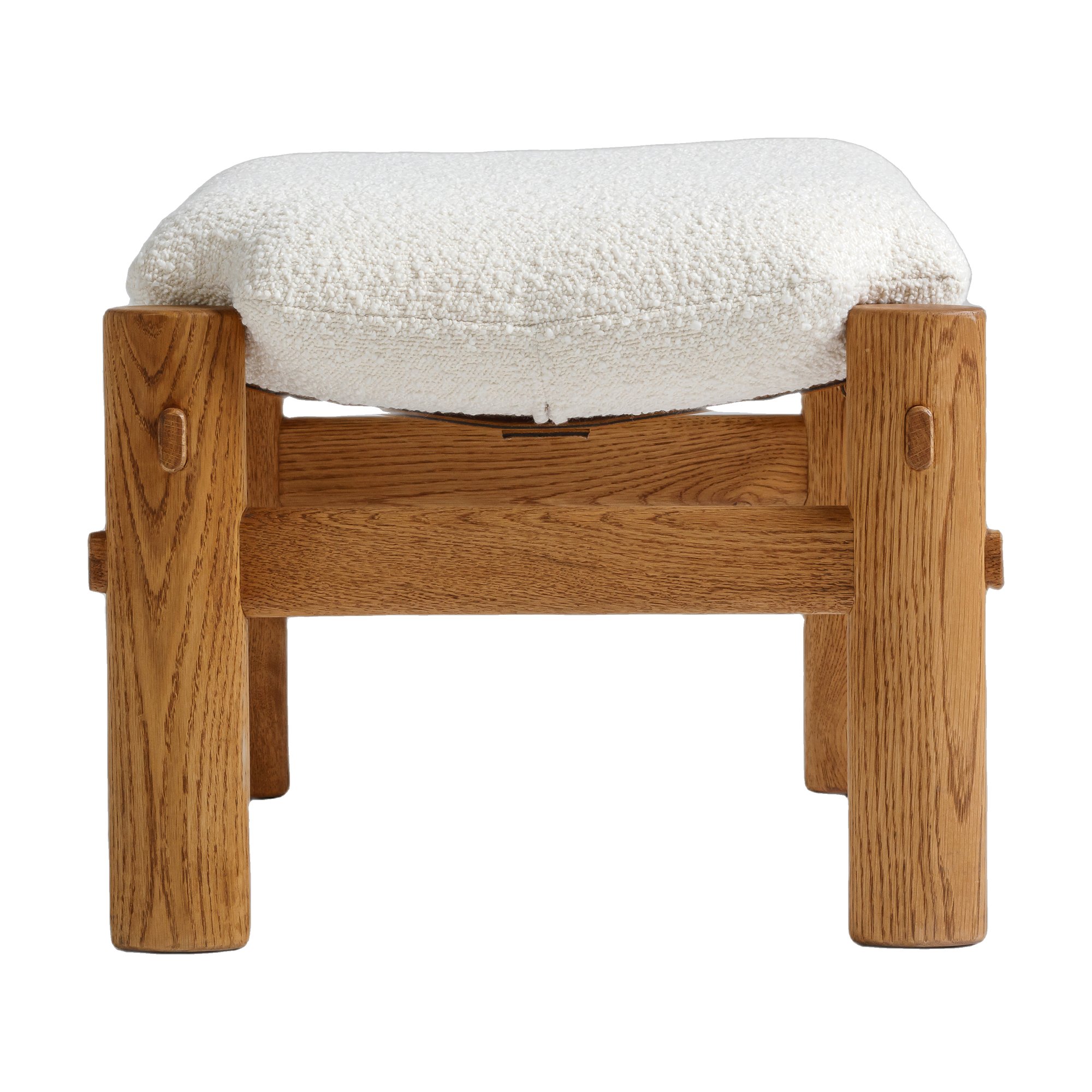 Reposapiés Abbe con Estructura de Roble Natural y Tela Olana Off White - image 3
