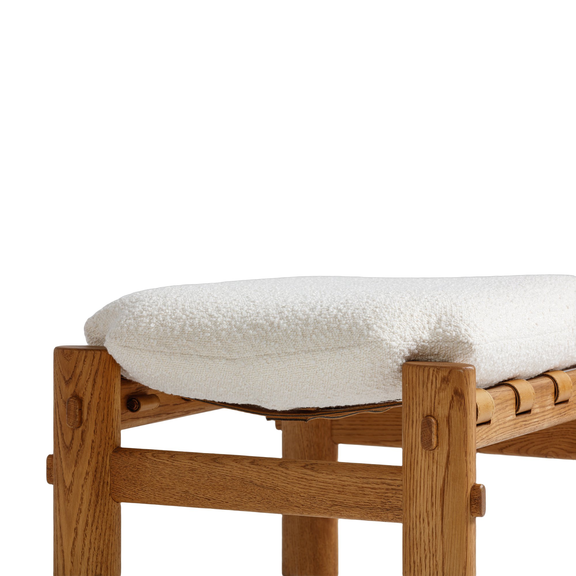 Reposapiés Abbe con Estructura de Roble Natural y Tela Olana Off White - image 4