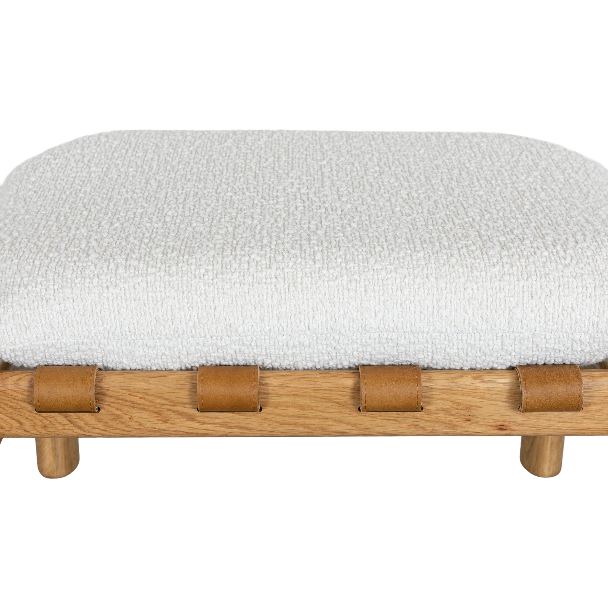 Reposapiés Abbe con Estructura de Roble Natural y Tela Olana Off White - image 6