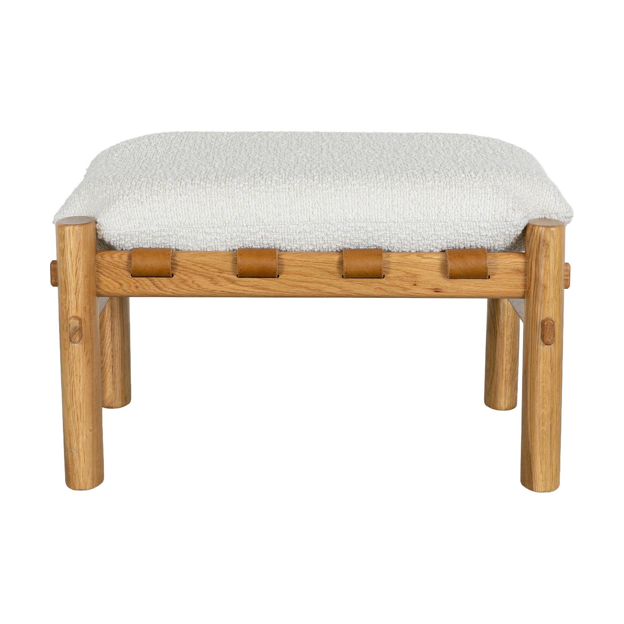 Reposapiés Abbe con Estructura de Roble Natural y Tela Olana Off White - image 7