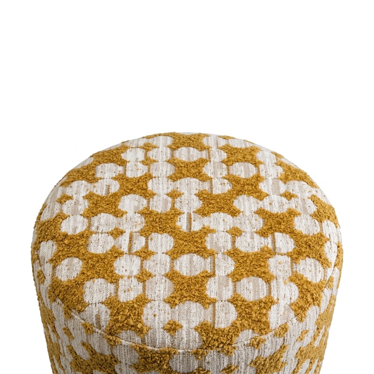 May Ottoman with LOG Mustard Fabric - image 4