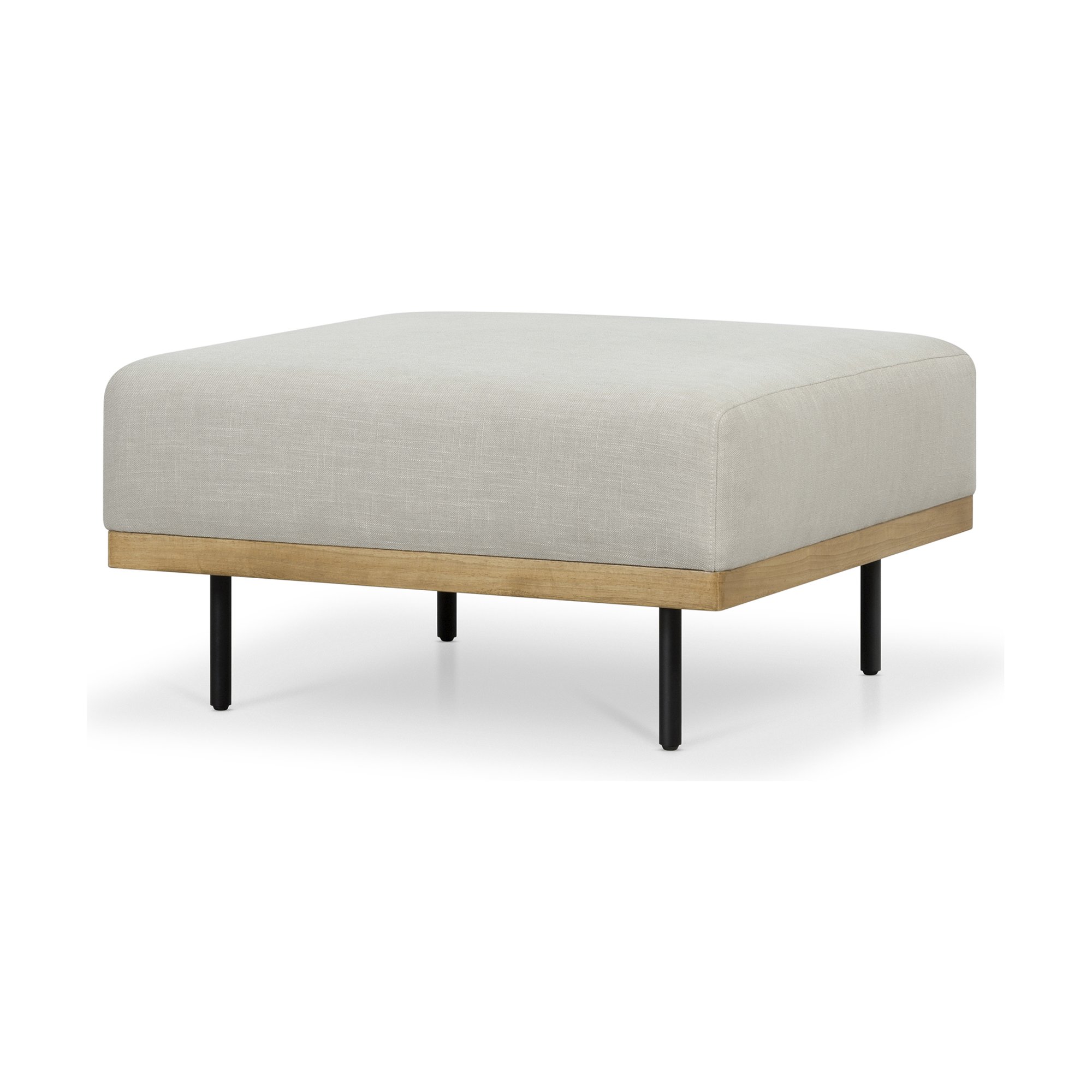 Otomana Tribeca con Estructura de Rubberwood Natural y Tela Diego Mineral - image 2