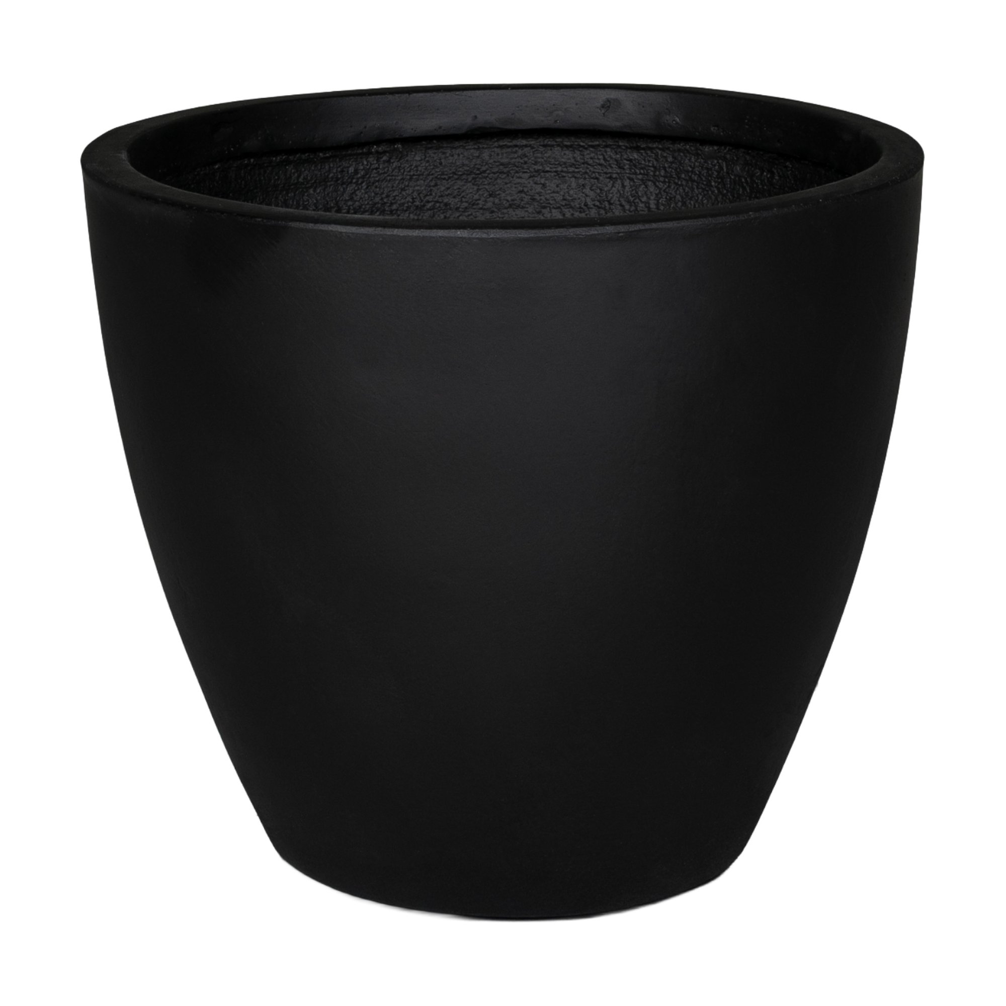 Maceta de Fibrocemento Ligero con Forma de Campana en Negro, tamaño 55x47cm - image 1