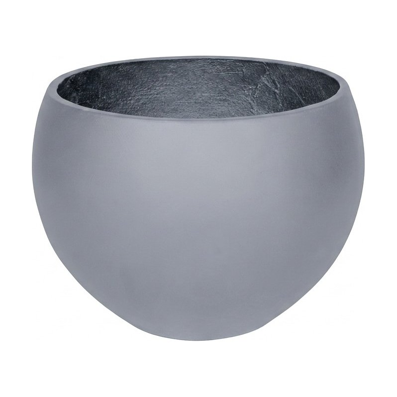 Light Fiber Cement Pot with Bowl Shape in Light Gray, 55x40cm size - image 1