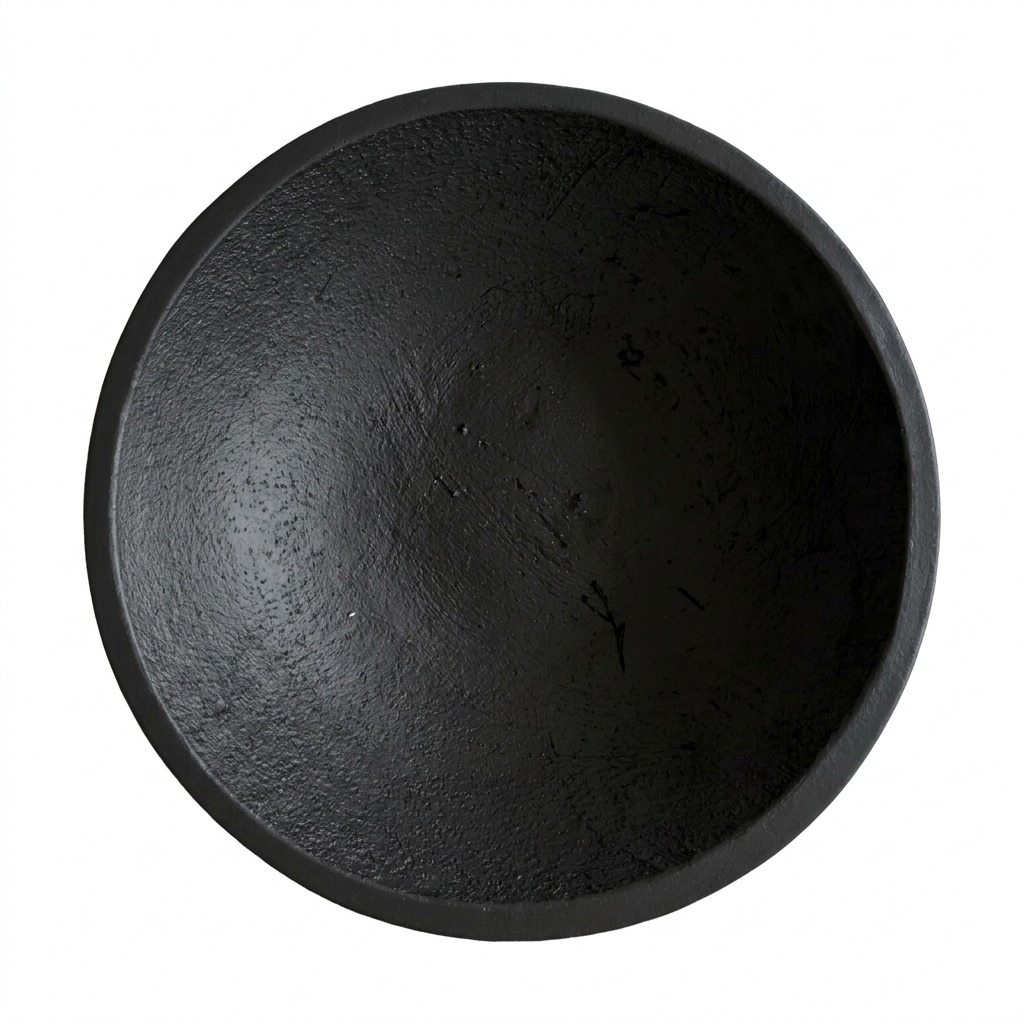 Maceta de Fibrocemento Ligero con Forma de Cuenco Chino en Negro, tamaño 55x22cm - image 2