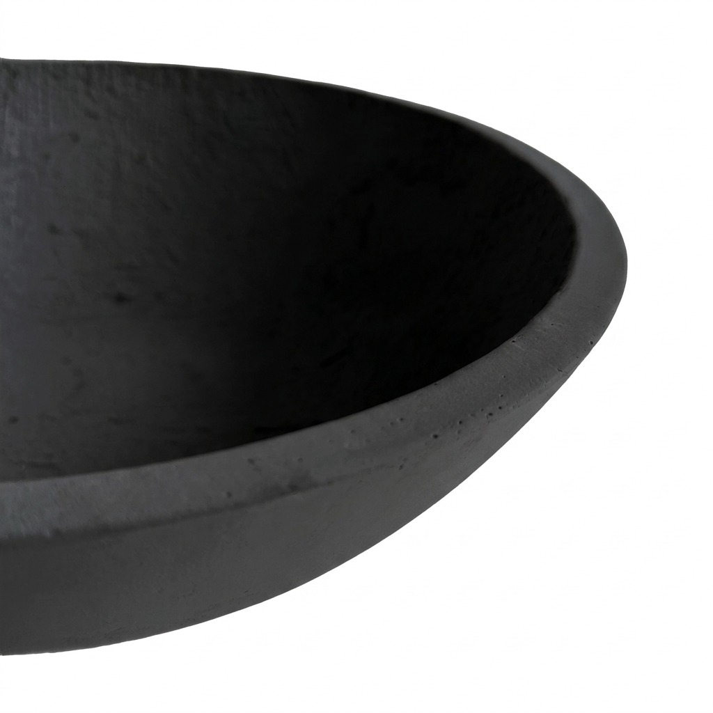 Maceta de Fibrocemento Ligero con Forma de Cuenco Chino en Negro, tamaño 55x22cm - image 3