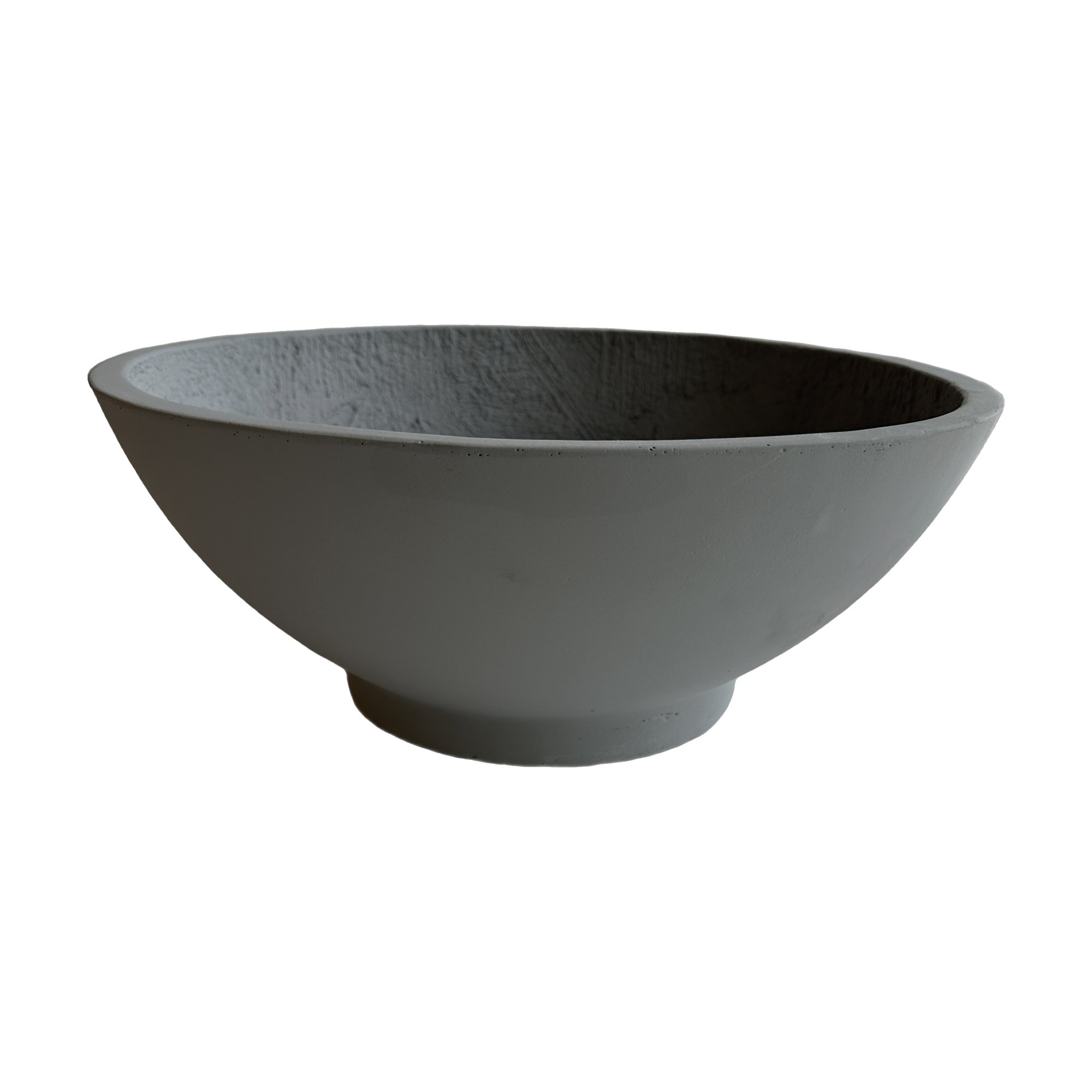 Light Fiber Cement Pot with China Bowl Shape in Light Gray, 55x22cm size - image 1