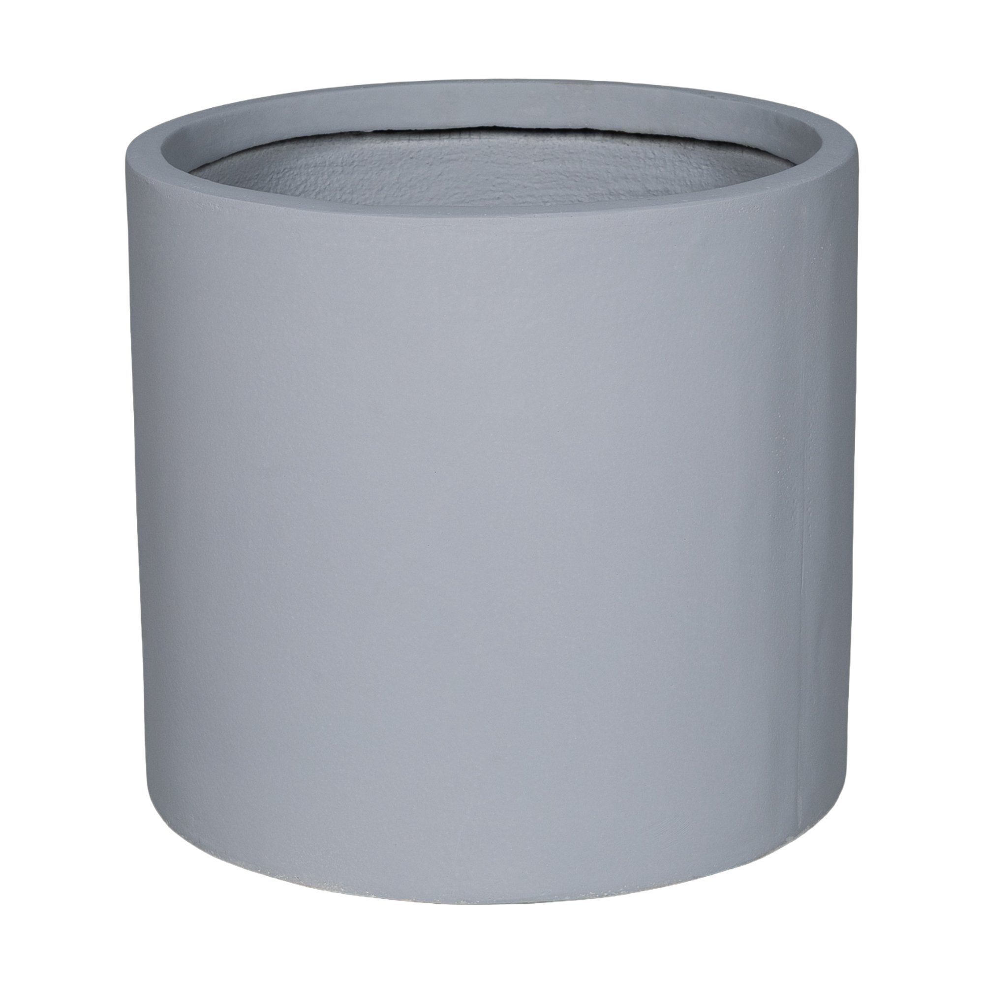 Maceta de Fibrocemento Ligero con Forma de Cilindro en Gris Claro, tamaño 24x26cm - image 1