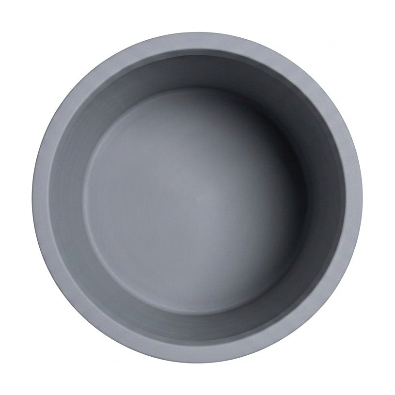 Light Fiber Cement Pot with Cylinder Shape in Light Gray, 40x45cm size - image 4